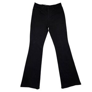 Seven7 Jeans Womens Black Slim Flare High Rise Denim Pants Size 8 30x33